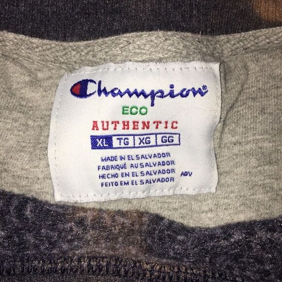 Champion ECO Cropped Bleached Tie Dye Sweatshirt Sz XL Warm Boho Cozy Beach - Picture 3 of 11